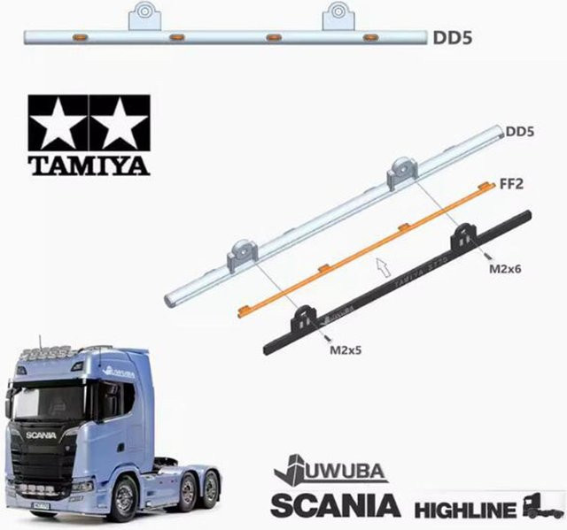 Tamiya LED-Upgrade-Seitenschweller-Lichtplatine, Maßstab 1:14, Zubehör - Bild 1