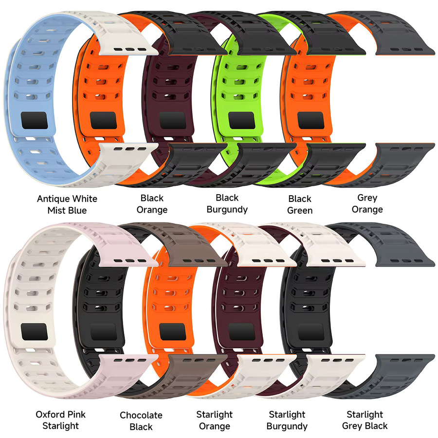 CHIICSMART Uhrenarmband Silikon, magnetisch, Weiß, Unisex - Bild 4