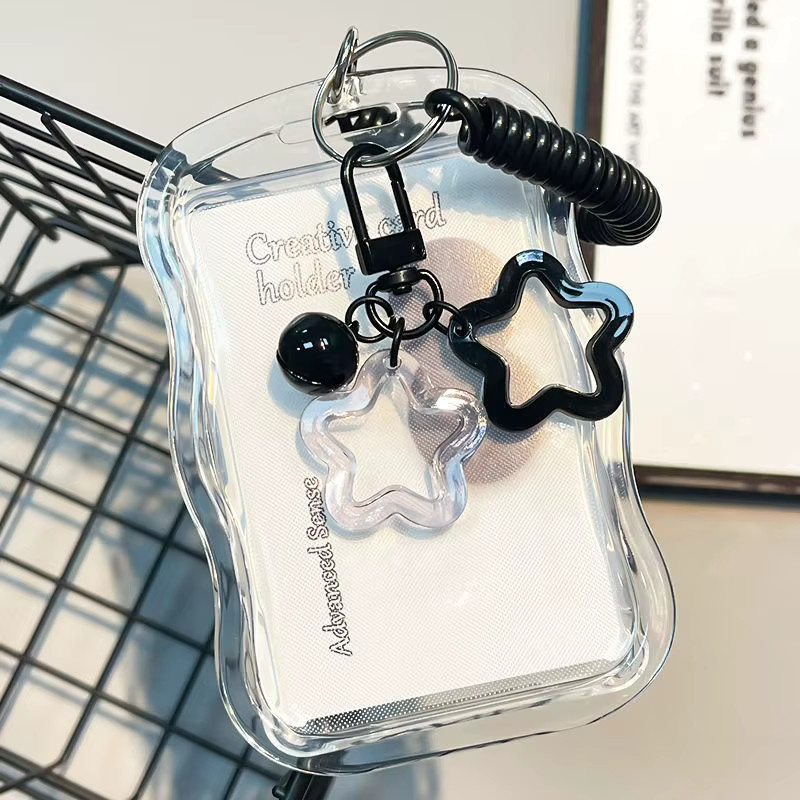 HUAHUA Klare Schlüsselanhänger-Geldbörse aus Kunststoff in Transparent für Kpop-Briefpapier und Reisegebrauch - Bild 2