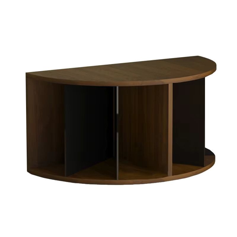 PIVASY Schallplattenständer aus Holz und Acryl in Walnut Wood Color, moderner Schallplatten-Aufbewahrungsregal mit Plattenspielerraum - Bild 3