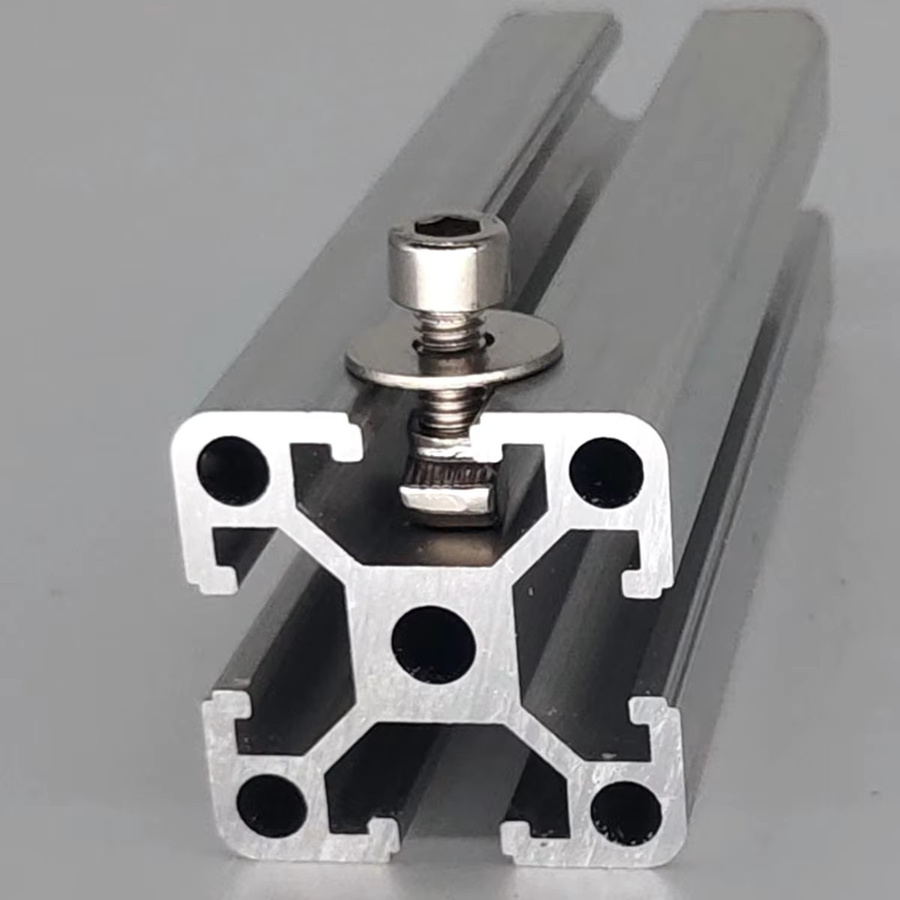 200-teiliges T-Nut- und Schrauben-Set aus vernickeltem Kohlenstoffstahl in Silber für Aluminiumprofile mit M3, M4 und M5 T-Nut-Muttern und Maschinenschrauben - Bild 3