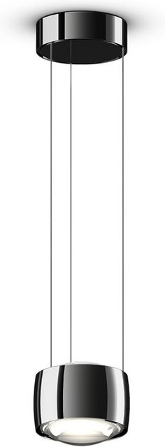 Occhio Sento sospeso up LED-Pendelleuchte in Dark Chrome mit Sento D Linse und Occhio air Modul, warmweiß 2700K, höhenverstellbar bis max. 350 cm - Bild 1