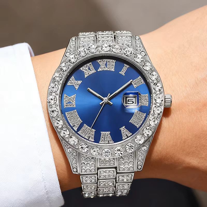 Armbanduhr Quarz, Edelstahl, Silber, Herren, Analoguhr - Bild 6
