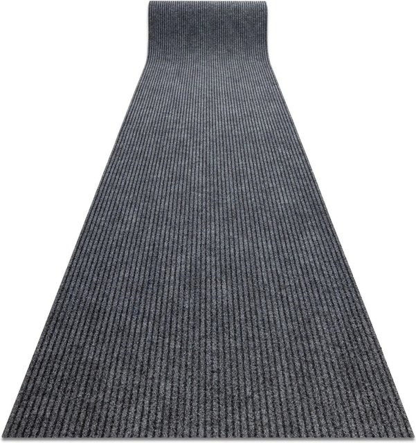 RugsX Türmatte modern gestreift in Grau, rutschfest, B: 140 cm, T: 80 cm - Bild 1