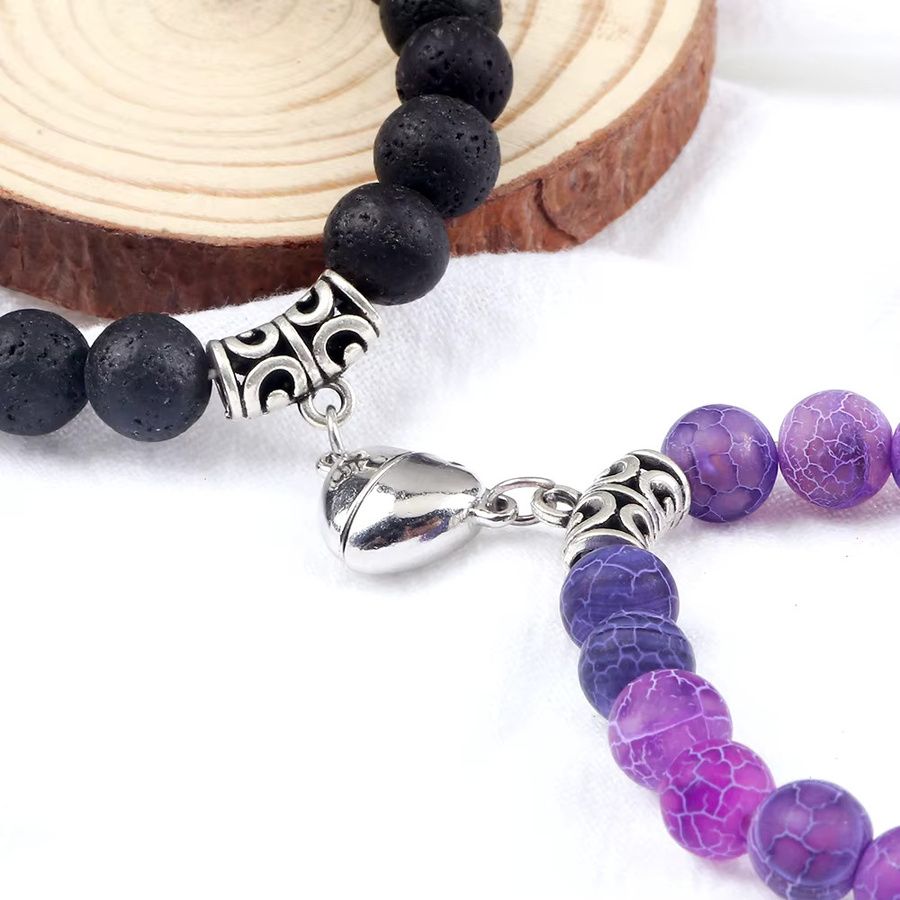Reliatonny Armband, Perle, Herz Magnet Schnalle, Unisex - Bild 2