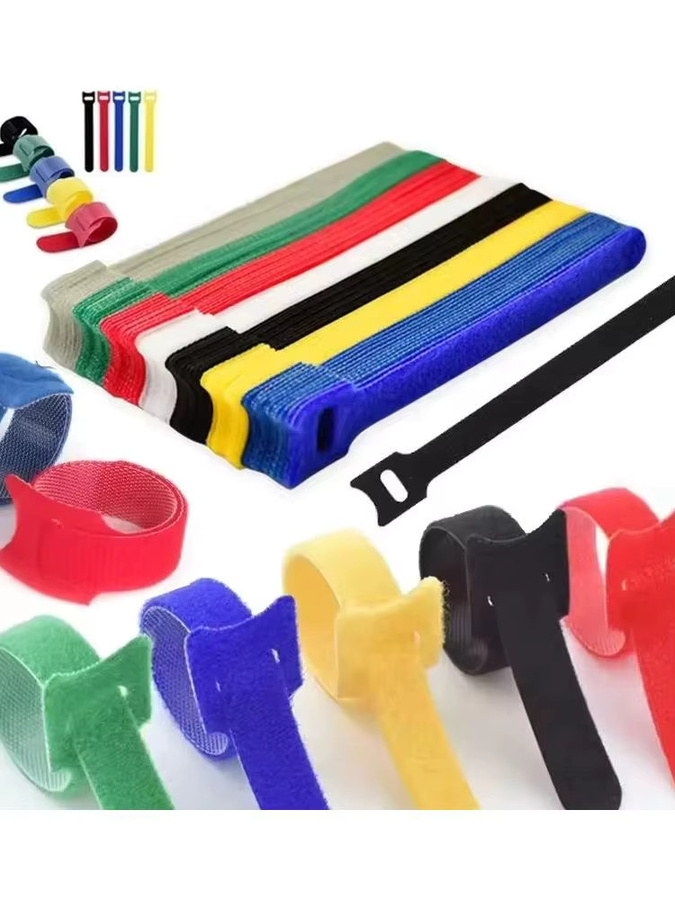 Mrgabwte 50 Stück wiederverwendbare Kabelbinder in Blau aus Kunststoff für USB-Kabel und Kabelschutz - Bild 3