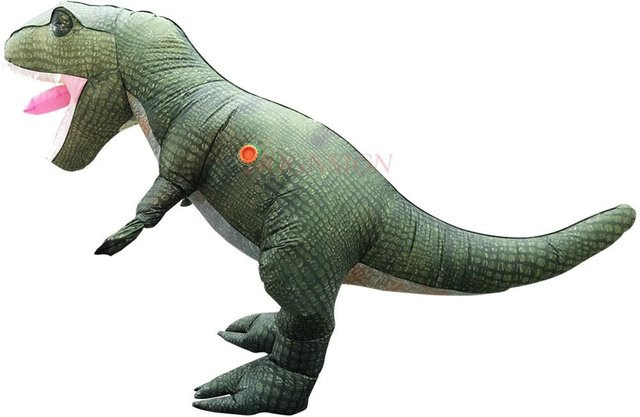 Binchi Outdoor Product Dinosaurier-Reittiere, Aufblasbare Dinosaurierkleidung, Grün, ab 3 Jahre - Bild 1