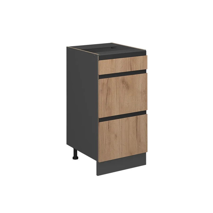 Vicco Küchenunterschrank R-Line J-Shape mit Schubladen, Eiche und Anthrazit, Breite: 40 cm - Bild 2