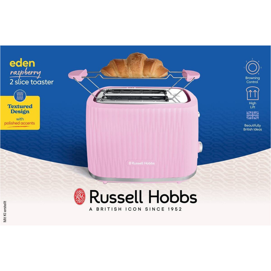 Russell Hobbs Eden Toaster in Pink, B/H/T: 27,8 x 17,4 x 19,1 cm - Bild 2
