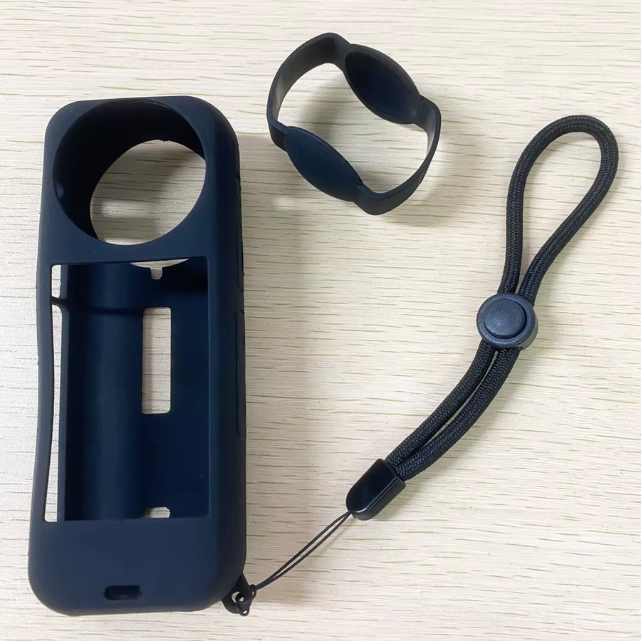 Schutzhülle aus Silikon für Insta360 X4 Action Kamera in Schwarz - Bild 5