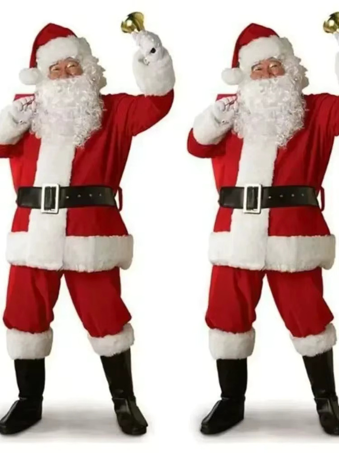 Hangchen Family Weihnachtsmann Cosplay Kostüm, Rot, Unisex, Set / Bundle - Bild 4