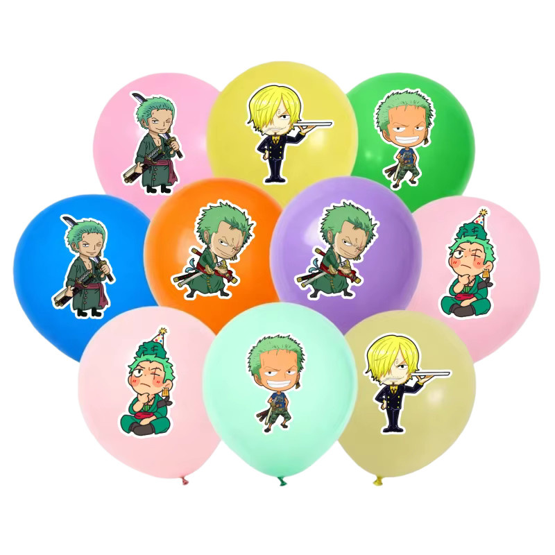 Bandai One Piece Chibi Luftballon Aufkleber mit Zoro und Sanji in Mehrfarbig für deine Partydekoration - Bild 2