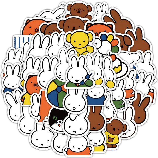 Miffy Kawaii Aufkleber-Set, 63-teiliges Set, multicolor - Bild 1