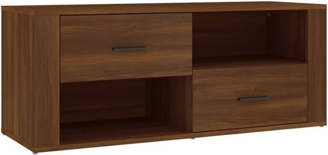 vidaXL TV-Schrank Modell 3 in Braun Eichen-Optik aus Holzwerkstoff, B/T/H: 100 x 35 x 40 cm - Bild 1