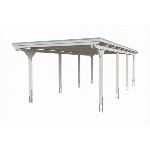 Skanholz Carport Emsland aus Fichte mit EPDM-Dach in Weiß, B: 402 cm, T: 846 cm - Bild 3