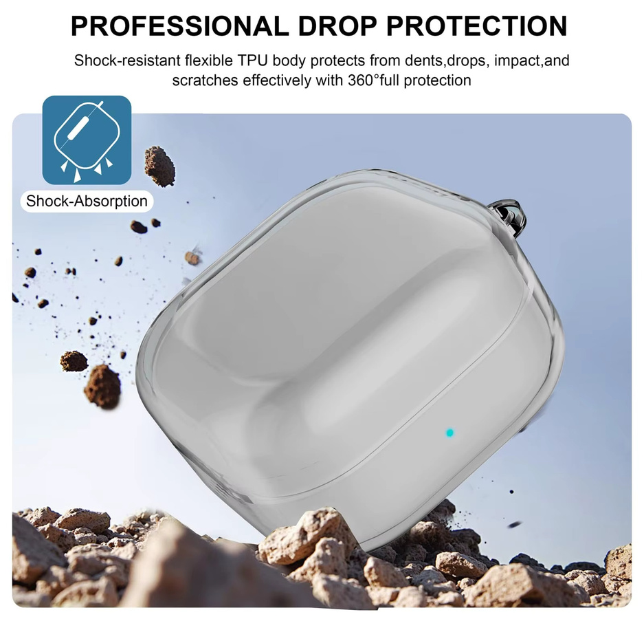 Transparente TPU-Schutzhülle für Samsung Galaxy Buds 4 Pro und Buds 4 inklusive Reinigungsset - Bild 2