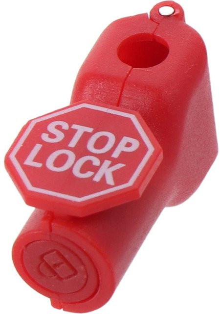 Red Peg Hook Stop Lock Anti-Diebstahl-Haken aus Kunststoff für Pegboards in Rot - Bild 1