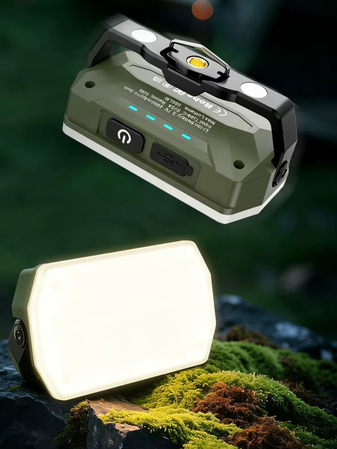 PACOONE Ultra Dünne Karten-Campinglampe mit LED und Akku, Weiße Multifunktionale Hänge-Zeltlampe für Outdoor und Notfälle - Bild 6