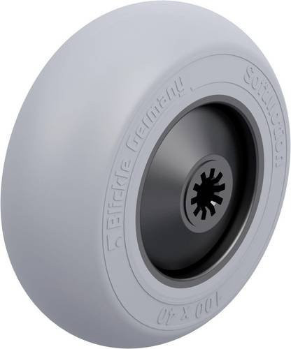 Blickle Rad POES 100/8KF-SG in Schwarz und Grau mit 100 mm Durchmesser und einer Tragfähigkeit von 150 kg - Bild 1