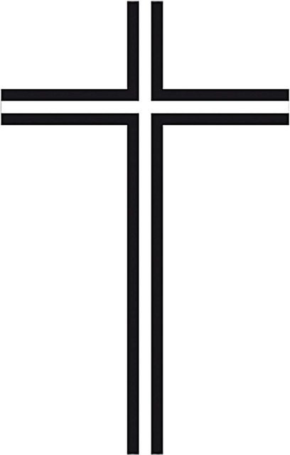 Rico Design Stempel Kreuz Kontur aus Holz, 4 x 4 cm - Bild 1
