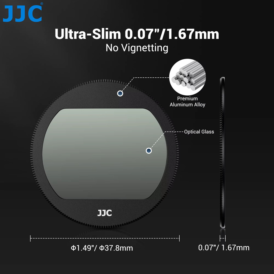 JJC UV-Filter mit geringer Reflexion für Panasonic ZS99 und TZ99, mehrfach beschichtetes optisches Glas, transparent - Bild 5