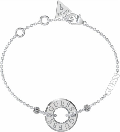 Guess Armband, Edelstahl, Silber, Kristall, Zirkonia, Damen