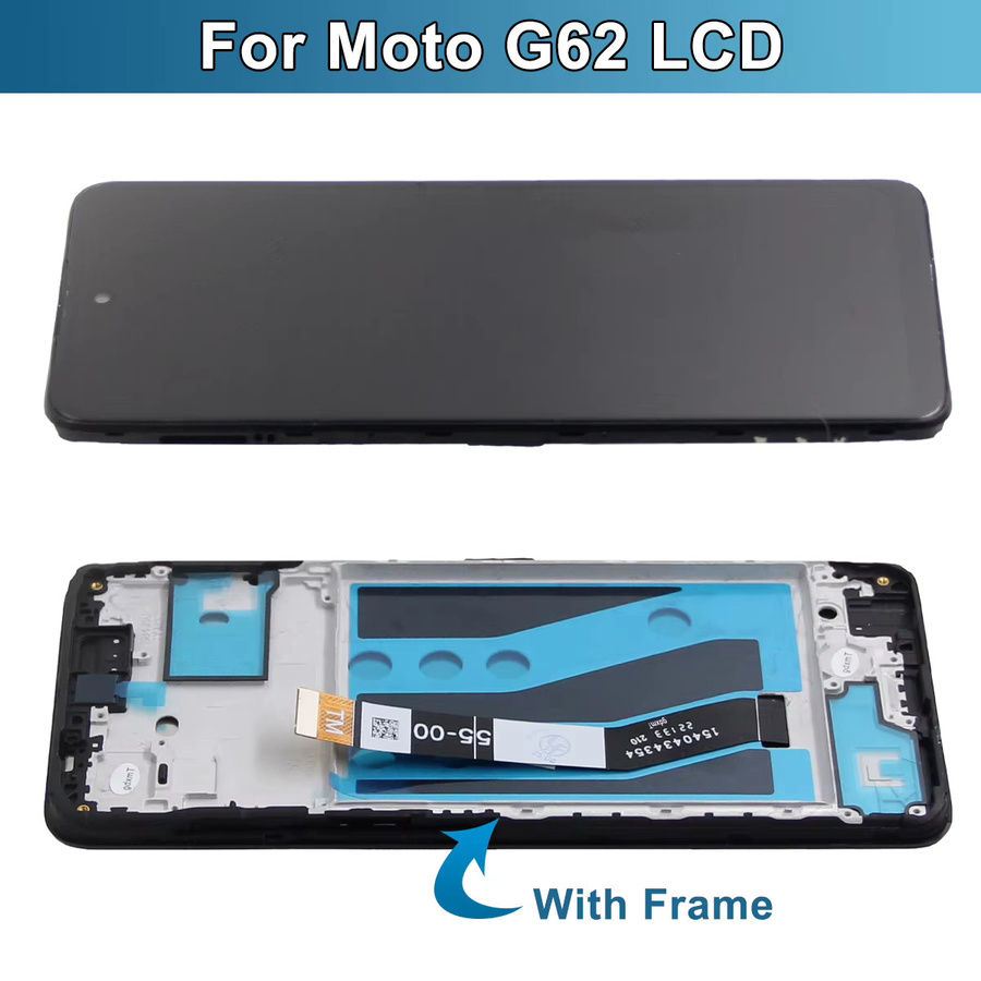 Motorola Moto G62 5G LCD Display mit Touch Screen Sensor und Rahmen in Schwarz, 6.5 Zoll - Bild 4