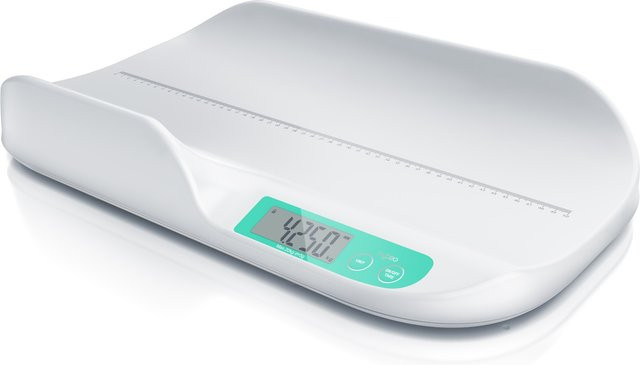 MyBeo Digitale Babywaage mit Display in Weiß, Messbereich 20 g bis 20 kg - Bild 1