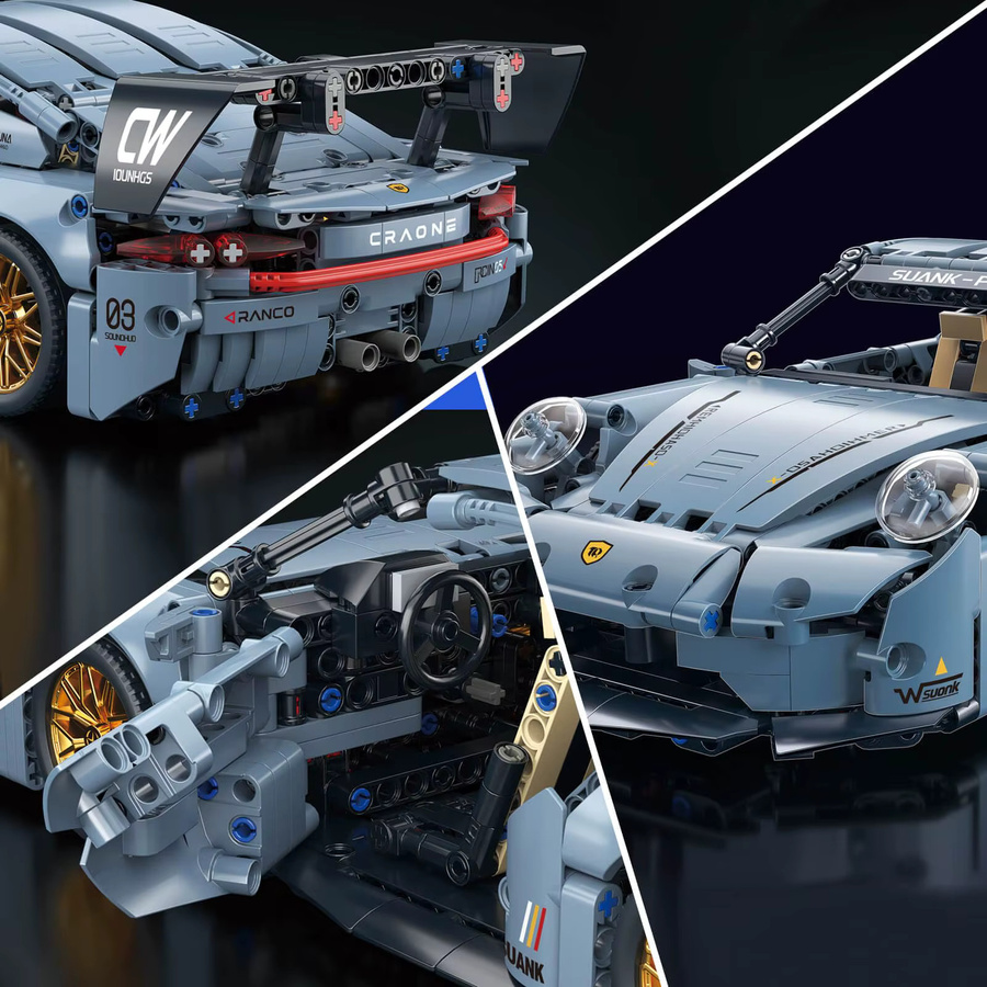 TOYLINX Sport-Rennwagen-Bausatz, Rennmodellauto, 1:14, ab 6 Jahren - Bild 4