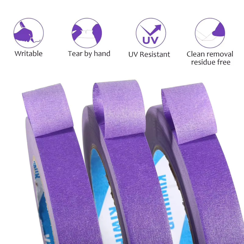 Lila Maler-Abdeckband mit mittlerer Klebkraft für Heimwerkerprojekte und Bastelarbeiten, Breite: 1,27 cm, Länge: 18,29 m - Bild 3