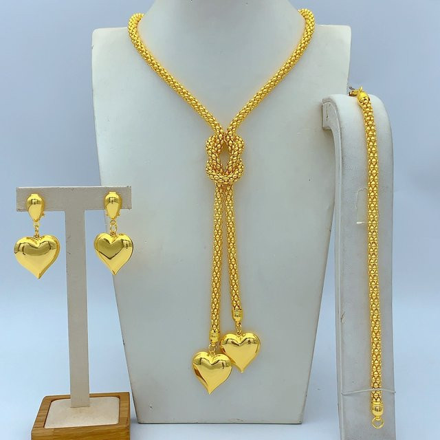 ANIID Schmuckset Halskette, Ohrringe, vergoldet, Damen, Hochzeit - Bild 1