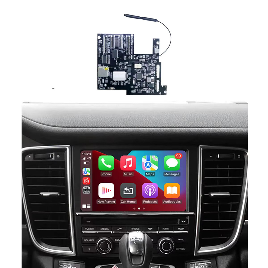 REEIIO Drahtloses CarPlay und Android Auto Automodul für Porsche Panamera Cayenne Macan Cayman Boxster 911 718 mit Rückfahrkamera-Unterstützung in Schwarz - Bild 6