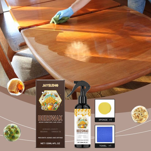 Bienenwachs Holzmöbel Pflegepolitur als Universal Öl Wachs zur Renovierung und für Glanzschutz, transparent, 17 g - Bild 1