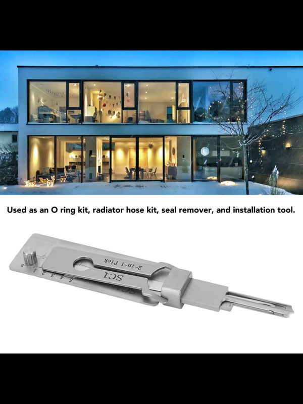 WALFRONT 2-in-1 Haken-Tonabnehmer-Set und Schlüssel-Decoder aus Edelstahl für Reparatur und Wartung - Bild 4