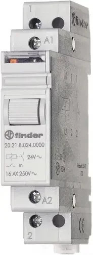 Finder Stromstoß-Schalter Hutschiene 20.21.8.230.4000 1 Schließer 230 V/AC 16A 4000 VA Tray Weiß - Bild 1