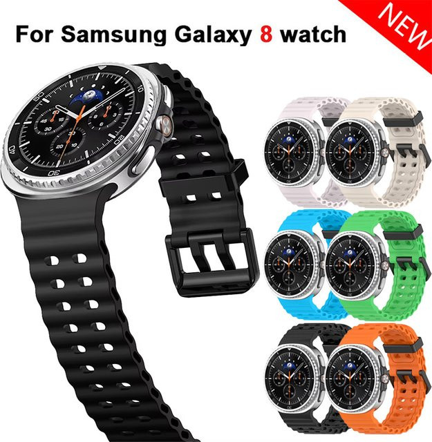 Samsung Uhrenarmband Silikon, Sport, Schwarz, Galaxy Watch 8 Classic - Bild 1