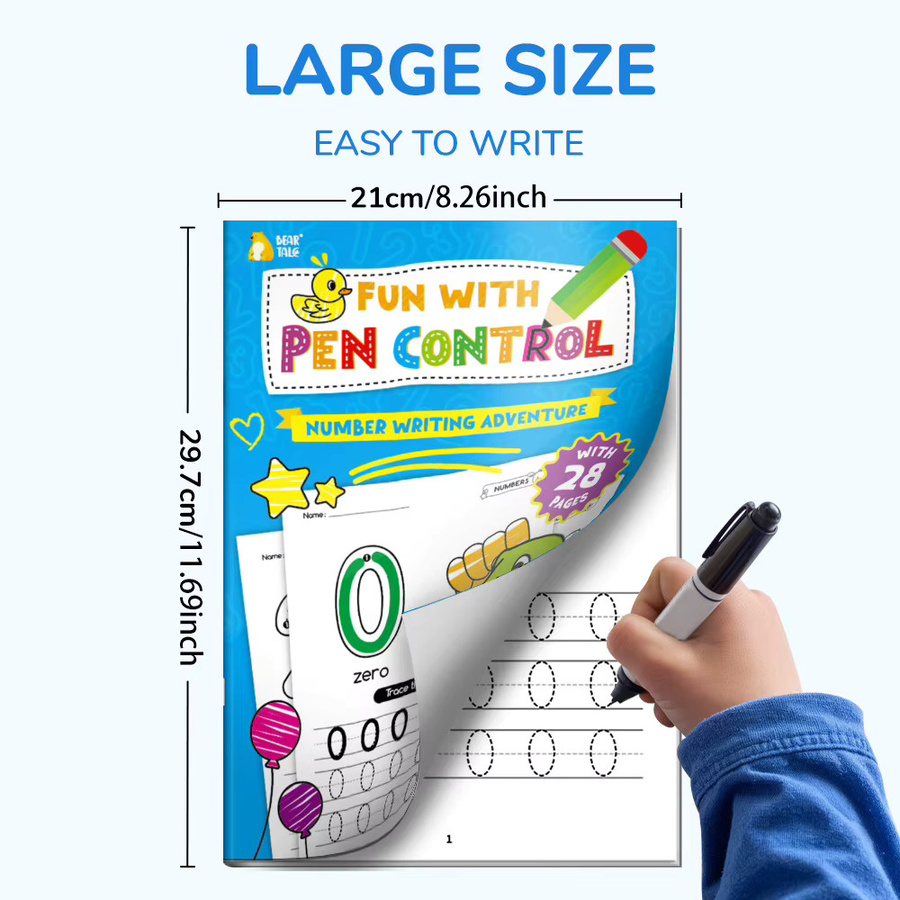 BOHY Notizbuch für Kalligraphie und Malerei für Kinder, Übungsbuch mit digitaler Stiftkontrolle, Softcover, Mehrfarbig, B/H: 28,0 x 28,0 cm - Bild 2