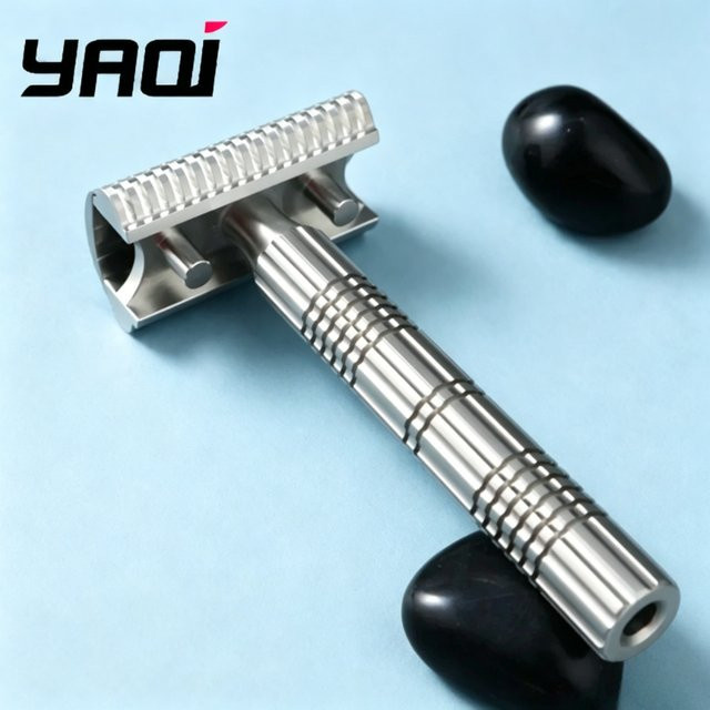YAQI Bohemia 316 Edelstahl Sicherheitsrasierer Herren, Verstellbare Grundplatte - Bild 1