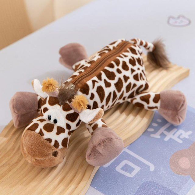Multifunktionales Plüsch-Federmäppchen in Tierform von Joyful toys, Kosmetiktasche für Jungen und Mädchen, Multicolour, Breite: 30 cm - Bild 1