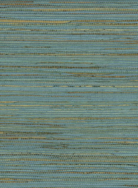 Osborne & Little Tapete Kanoko Grasscloth aus Naturfasern als Vlies in der Farbe Lagoon - Bild 1