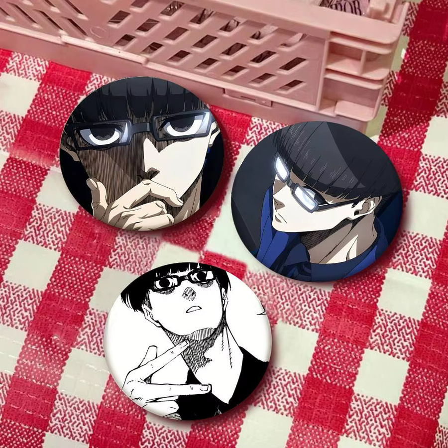 Mesuca Brosche, Anime Jinpachi Ego, Emaille-Pin, Rund - Bild 3