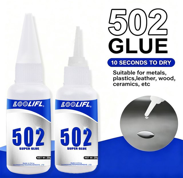 Starker Sekundenkleber 502 in Transparent, schnelltrocknender Cyanacrylat-Klebstoff für Kunststoff, Glas, Acryl und Metall, 20 ml - Bild 1