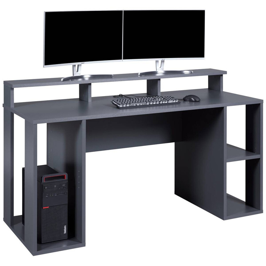 Inter Link Gaming Schreibtisch Match Point in Anthrazit, B/T/H: 160 x 91 x 76,5 cm - Bild 5