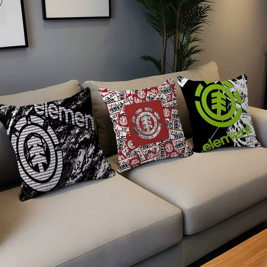E-Element Skateboard Logo Kissenbezug für Sofa und Auto, quadratisch, 40 x 40 cm und 45 x 45 cm - Bild 4