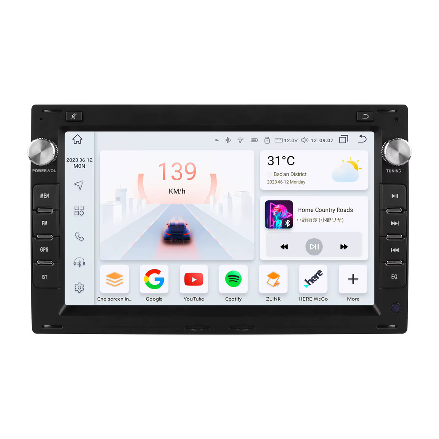 OSSURET Android Autoradio mit 7 Zoll Display und Carplay in Schwarz für VW Golf 4, Polo, Passat B5, Jetta, Bora, T4/T5, Lupo, Sharan sowie Skoda und Seat - Bild 5