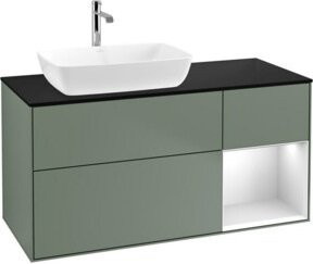 V&B Waschtischunterschrank Finion mit Wandbeleuchtung, Farbe Weiß lackiert, Breite: 120 cm, Tiefe: 50,1 cm, Höhe: 50,1 cm - Bild 1