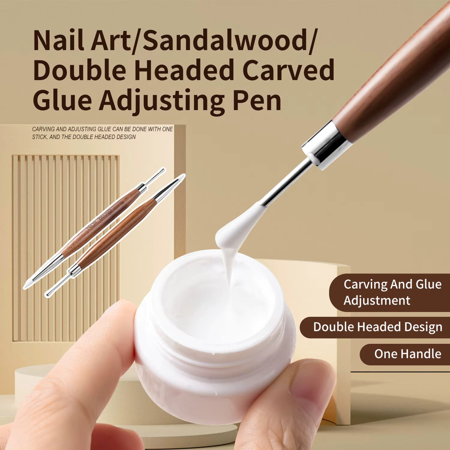 LUSLUKING Dual-Kopf Sandelholz Nagel Sculpting Stift, Unisex - Bild 4
