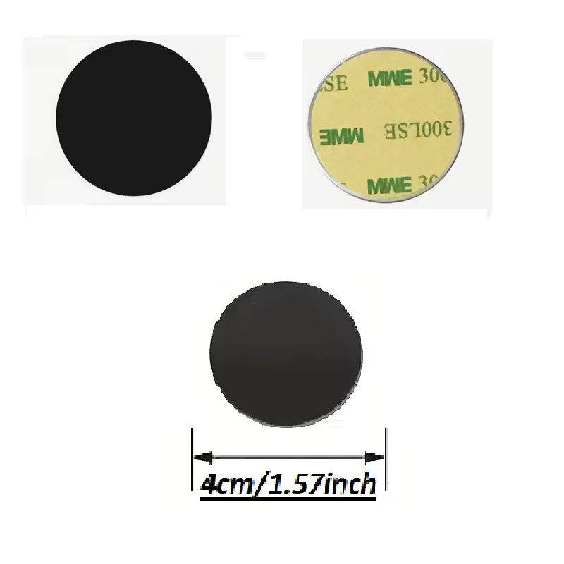 10 Stück Metallplatten in Schwarz für magnetische Auto- und Schreibtisch-Handyhalterungen sowie Tablets - Bild 2