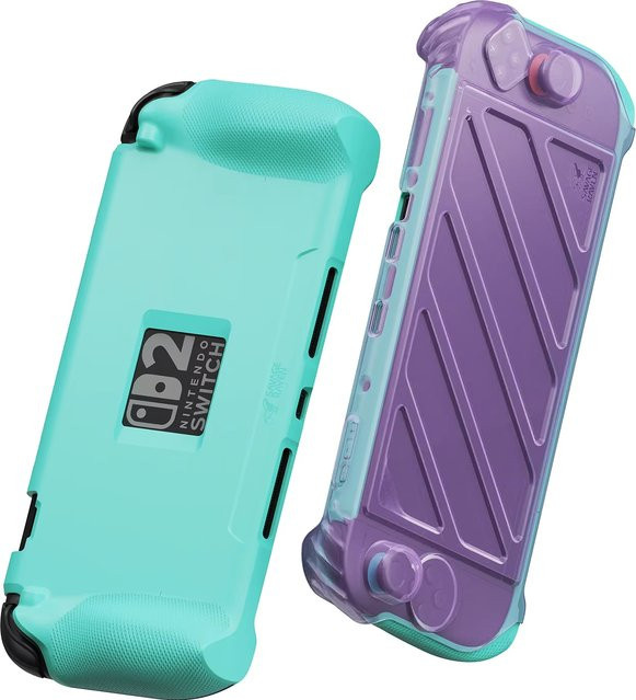 Skull & Co. Savage Raven Hardshell Frontabdeckung mit StandGrip Schutzhülle für Nintendo Switch 2 in Purple - Bild 1