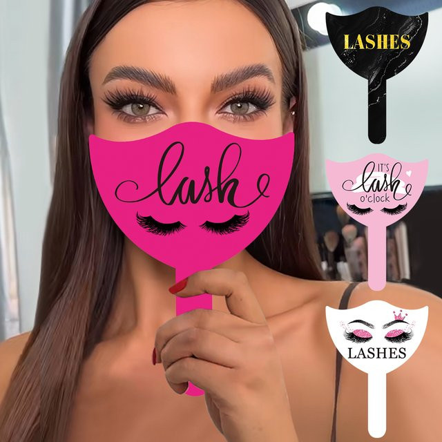 kekelala Wimperntechniker-Foto-Requisiten, 2er-Set, PVC-Handkarten - Bild 1